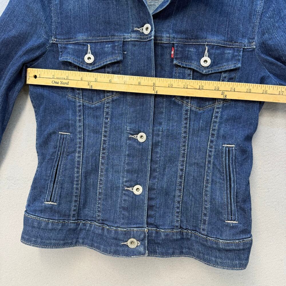 Levi's Denim Jacket Women's S Blue Stretch Trucker Jacket Summer Jacket - Picture 11 of 13